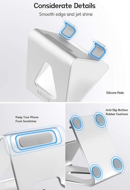 Cell Phone Stand for Desk, Desktop Phone Holder, Aluminum Mobile Phone Stand - Image 5