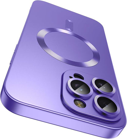 Magnetic for iPhone 16 Pro Case Slim Soft Silicone Bumper Shockproof Metallic by LEKEVO