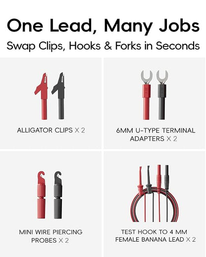 25-Piece Silicone Multimeter Test Lead & Back Probe Kit - Image 5