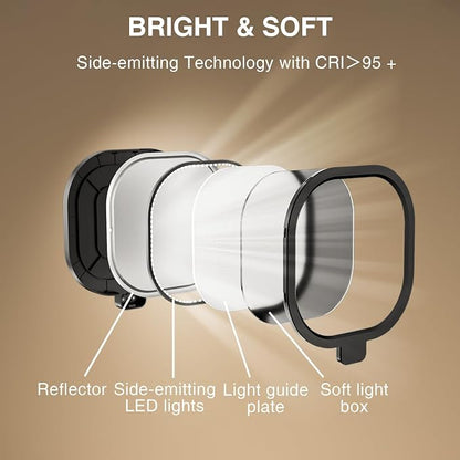 Ring Light with Stand, 15W Dimmable Zoom Lighting - Image 7