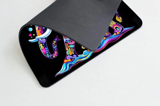 Square Mouse Pad Decorative Patterned Elephant-1, Gaming Mouse Pads - Image 4