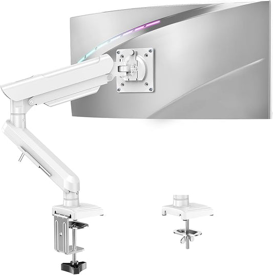Single Monitor Mount for 22 24 27 32 inch Screen, Gas Spring Arm Holds 4.4-22 by MOUNTUP