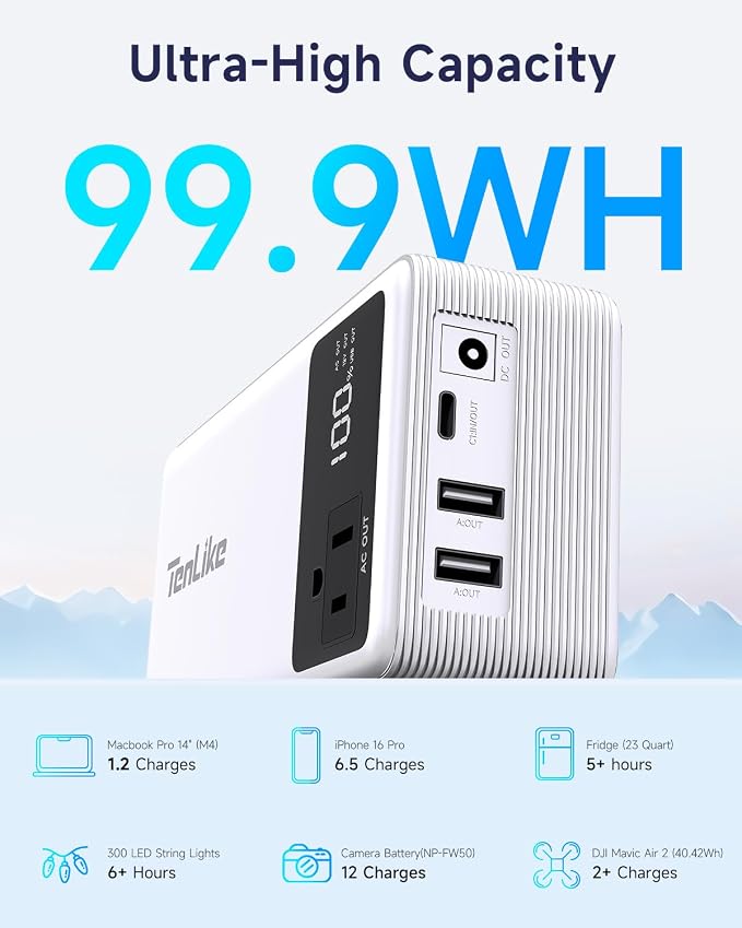 Portable Power Station 99.9Wh Power Bank - Image 3