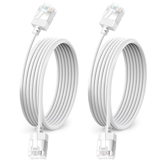 Ultra Thin Cat 6A Ethernet Cable 25 Feet 2Pack, Flexible & Slim Rj45 Cat6a LAN by DUTEVOLNS