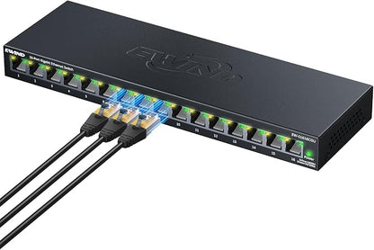 EWIND 2025 Upgraded 16 Port Gigabit Ethernet Switch by EWIND