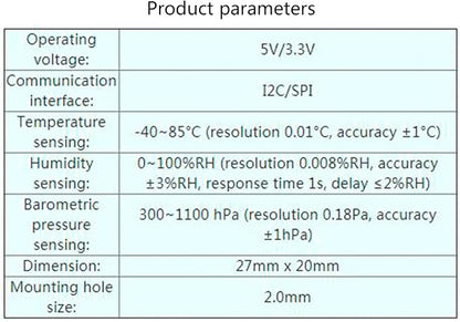 BME280 Environmental Sensor, Sensing Environmental Temperature, Barometric - Image 4