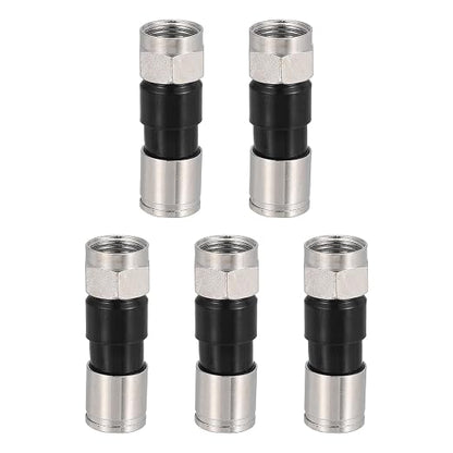 MECCANIXITY 5 Pcs F Type Coaxial Cable Compression Connectors, 75 Ohm Copper by MECCANIXITY