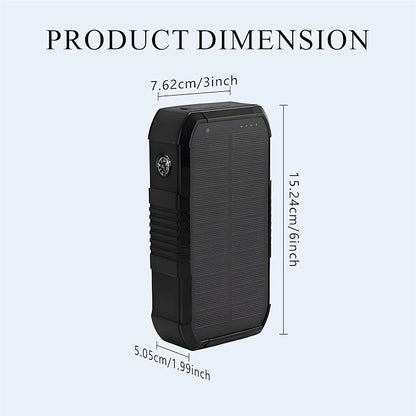 Solar Power Bank 66800mAh Built in Hand Crank and 4 Cables 22.5W Fast Charge - Image 4