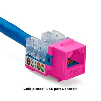 trueCABLE Cat6A Keystone Jack, Unshielded, 90 Degree Punch-Down, UL Listed - Image 6