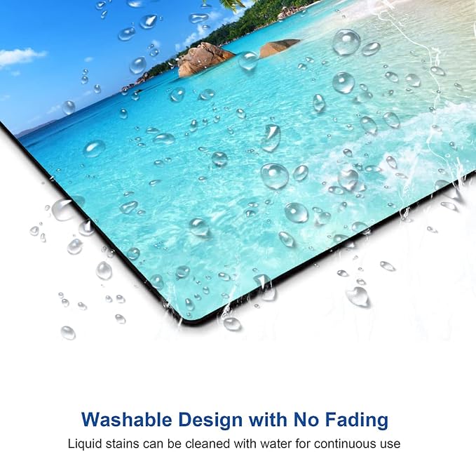 Hokafenle Mouse Pad, Square Beach Style Anti-Slip Rubber Mousepad - Image 5