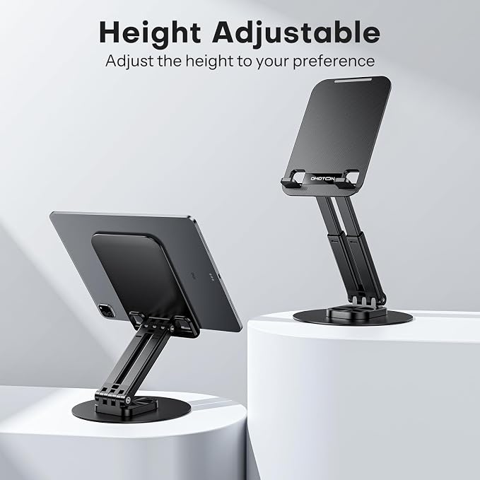 OMOTON Tablet Stand for iPad, Adjustable Tablet Holder for Desk, Portable - Image 3