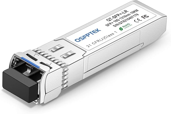 10GBASE-LR SFP+ Transceiver, 10Gb SFP Module, 10G SFP Gigabit Single-Mode LC by QSFPTEK