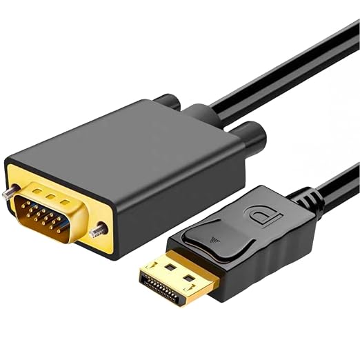 DisplayPort to VGA Cable 6FT, Display Port DP to VGA Adapter, 1080P@60Hz Video by AKWOR