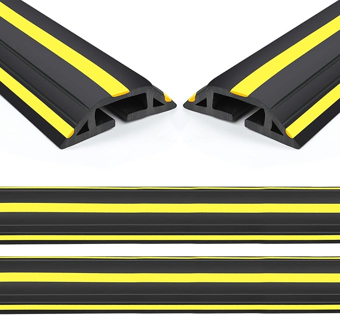 Eapele 10 ft Floor Cable Cover Protector, Heavy Duty PVC Duct Easy to Unroll by Eapele