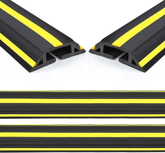 Eapele 10 ft Floor Cable Cover Protector, Heavy Duty PVC Duct Easy to Unroll by Eapele