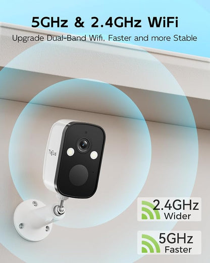 2K Solar Security Cameras Wireless Outdoor, 2.4G/5G WiFi, Powered by Sun - Image 2