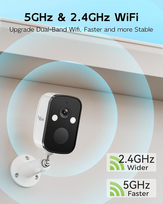 2K Solar Security Cameras Wireless Outdoor, 2.4G/5G WiFi, Powered by Sun - Image 2
