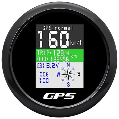 GPS Speedometer 3-3/8" 85mm Boat GPS Speedometer Odometer Waterproof White by MAIMEIMI