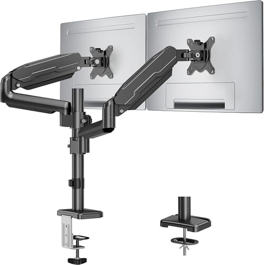 MOUNT PRO Dual Monitor Mount for 13-32" Computer Screen, Tall Monitor Stands by MOUNTPRO
