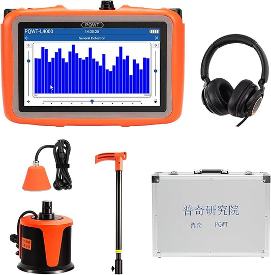 Underground Water Leak Detector, Indoor/Outdoor Plumber Leak Detector 5m Depth by PQWT