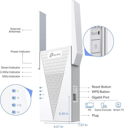 TP-Link AX3000 WiFi 6 Range Extender | PCMag Editor's Choice | Dual-Band - Image 5