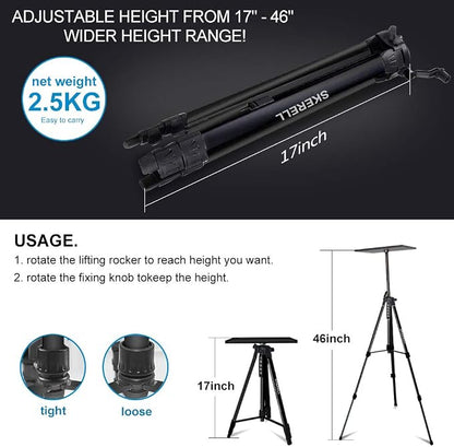 Portable Projector Stand Tripod Adjustable: Universal Laptop Standing Height - Image 5