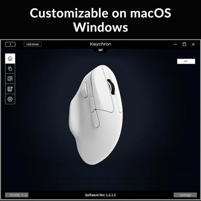Keychron M7 Wireless Computer Mouse, 26K DPI Optical Computer Mouse, 2.4 - Image 2