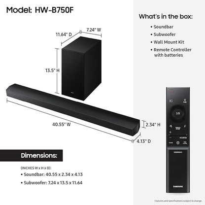 Samsung B-Series Soundbar HW-B750F 5.1 ch Subwoofer Voice Enhance Mode - Image 2