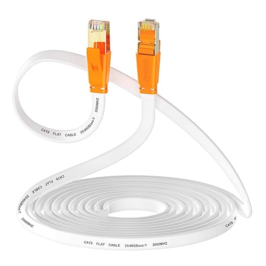 Smolink Ethernet Cable 15 FT, Cat 8 Ethernet Cable 2000Mhz 40Gbps, Internet by Smolink