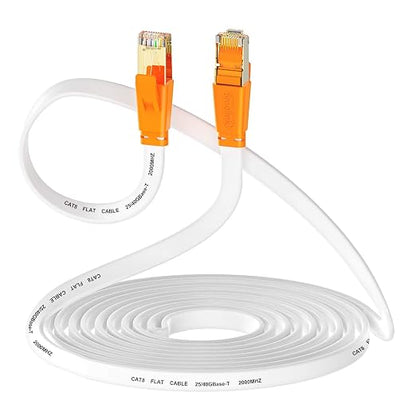 Smolink Ethernet Cable 30 FT, Cat 8 Ethernet Cable 2000Mhz 40Gbps, Internet by Smolink