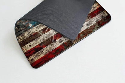 Square Mouse Pad Colorful Cat and National Flag-3, Gaming Mouse Pads - Image 4