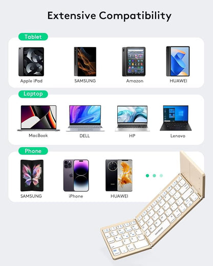 Samsers Multi-Device Foldable Bluetooth Keyboard - Image 8