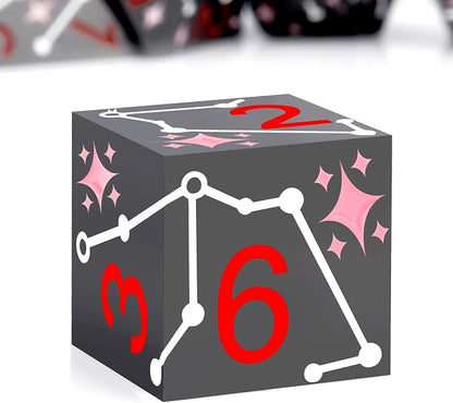 PJOY Metal Dice Set D&D Star Dice Set DND Polyhedral Dice - Image 9