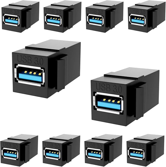PANPEO USB 3.0 Keystone Jack Insert – Female to Female Coupler by PANPEO
