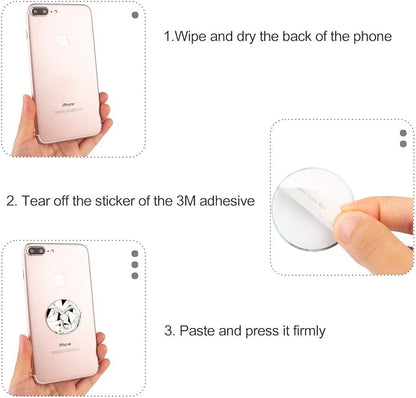 Bonoma Phone Ring Grip, 3 Pack Geometric Marble 360 Degree Rotation 180 Degree - Image 6