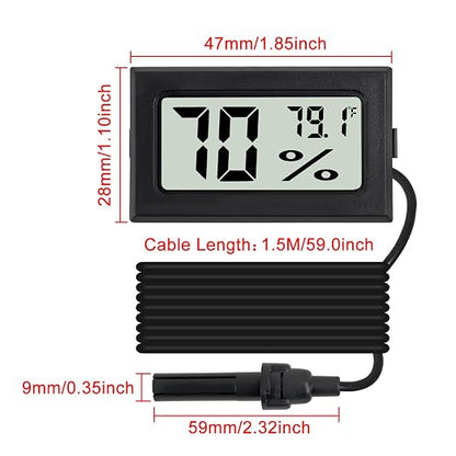 3Pcs Fahrenheit Thermometer Hygrometer Mini Digital - Image 5