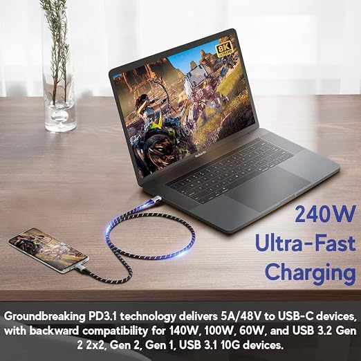 LINKUP USB 4.0 USB C to USB C Cable | Thunderbolt 4/3 Compatible | Type C - Image 4