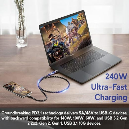 LINKUP USB 4.0 USB C to USB C Cable | Thunderbolt 4/3 Compatible | Type C - Image 4