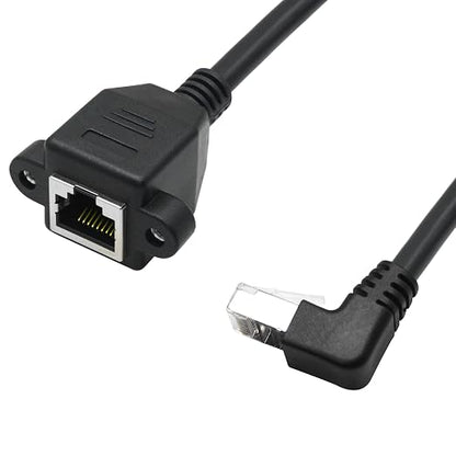 90 Degree Cat6 Ethernet Extension Cable 1FT, Down Angle RJ45 Male to Female - Image 3