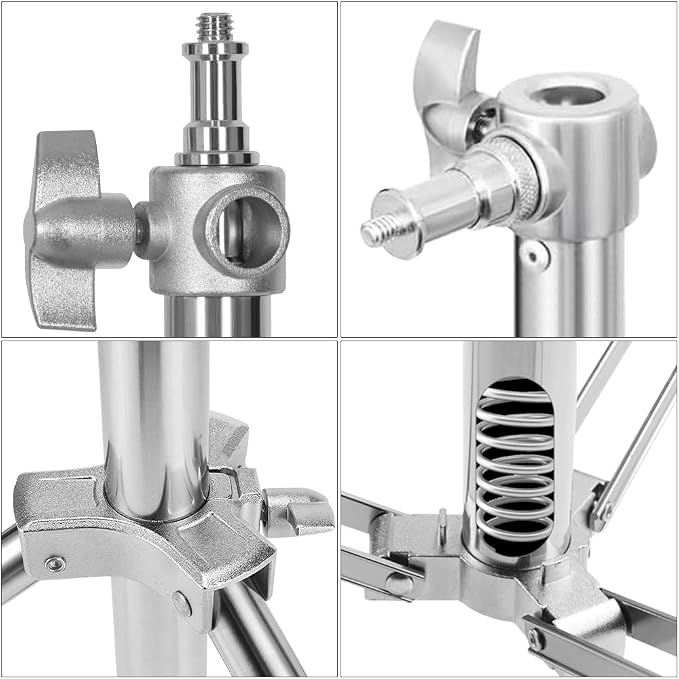 Stainless Steel Heavy Duty Photography Tripod Light Stand, 9.19 Feet/2.8m - Image 2