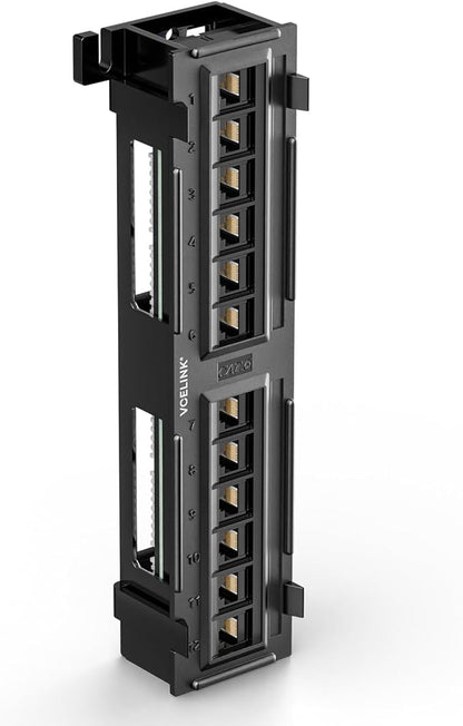 VCELINK 12-Port Cat6 Patch Panel 1000 Mbps by VCELINK