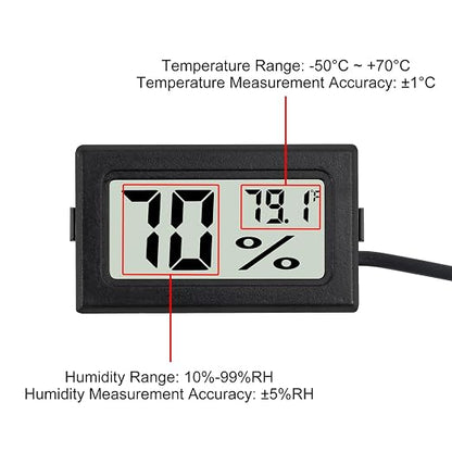 3Pcs Fahrenheit Thermometer Hygrometer Mini Digital - Image 3