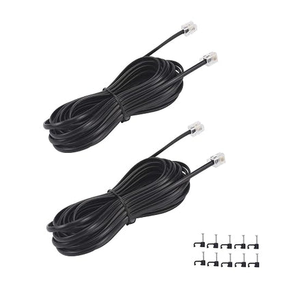 15FT Telephone Extension Cord Cable, Landline Phone Line Wire by YIENFBEV