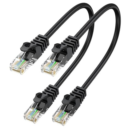 Cat6 Ethernet Cable 1FT 2-Pack, Short Patch Cable 1 Foot Cord 10Gbps by ApoJodly