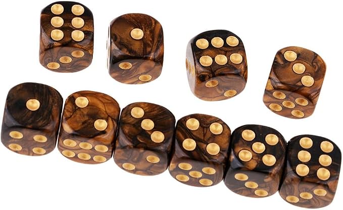 20PCS Polyhedral D6 Dice 16mm Acrylic 6 Sided Dice Game Dice - Image 6
