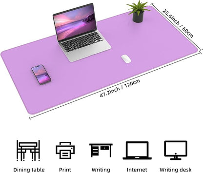 Leather Desk pad Protector- 47.2" x 23" Large Desk mat - Image 2