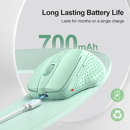 TECKNET Wireless Mouse Rechargeable 4800 DPI Silent USB A & Bluetooth Mouse 6 - Image 3