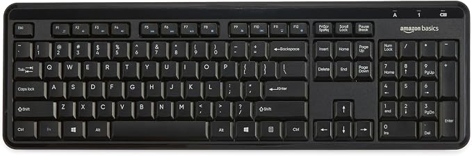 Amazon Basics 2.4GHz Wireless Keyboard and Mouse Combo, Quiet and Compact US - Image 2