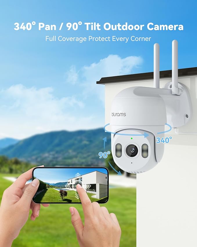 blurams 2K Outdoor Camera Wired, 5GHz/2.4GHz Wi-Fi Cameras - Image 6