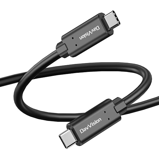 USB C Fiber Optic Cable 33FT Bidirectional Transmission, 10Gbps&PD 60W USB 3.2 by DavVision